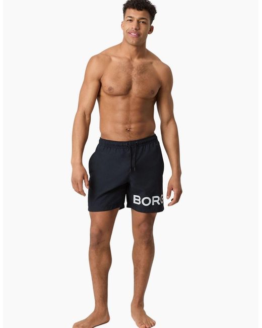Björn Borg Blue Borg Logo Swim Shorts, Nightsky for men