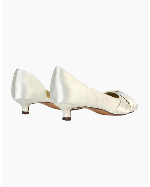 XY London Metallic Ladies Freya Pointed Low Kitten Heel Pumps