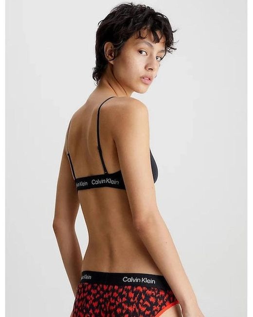 Calvin Klein Black Ck 1996 Unlined String Bralette