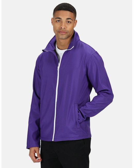 Regatta Purple Standout Ablaze Printable Soft Shell Jacket for men