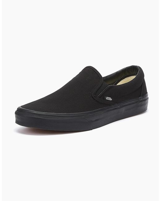 Vans Black Classic Slip On Canvas Skate Trainers Veyebka Tower London for men