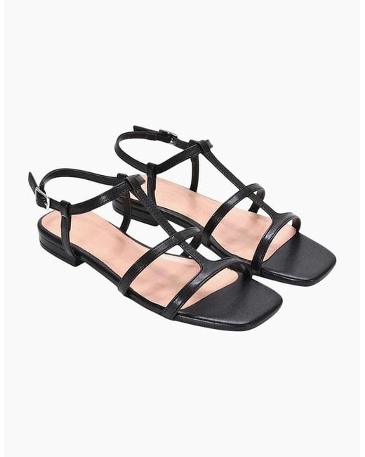 XY London Black Ladies Danielle Caged Sandals