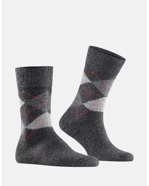 Burlington Gray Preston Socks Anthracite Marl