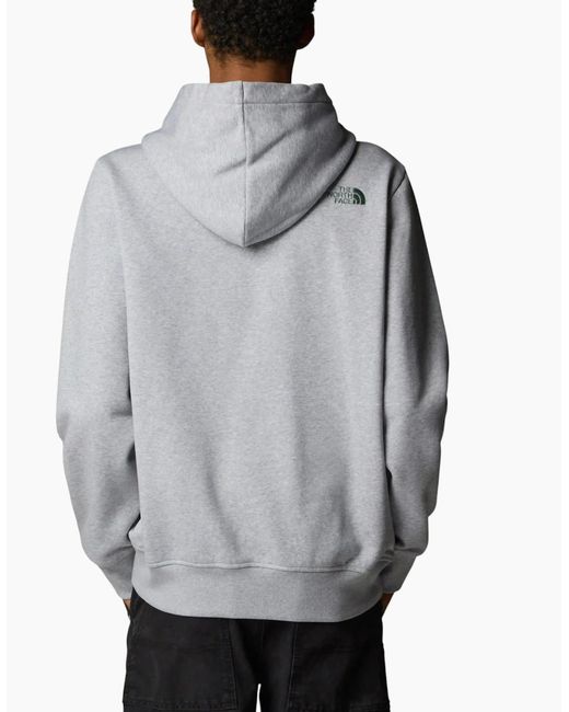 The North Face Gray Drew Peak Hoodie Casual Sweatshirt Overhead Pullover Hoody for men