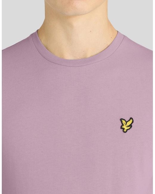 Lyle & Scott Purple Everyday Cotton Crew Neck T-Shirt for men