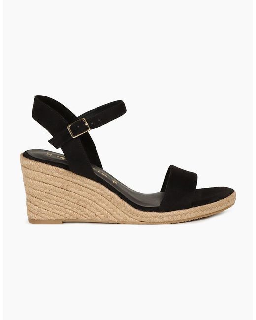 Tamaris Black Sweet Pea Wedge Heel Sandals
