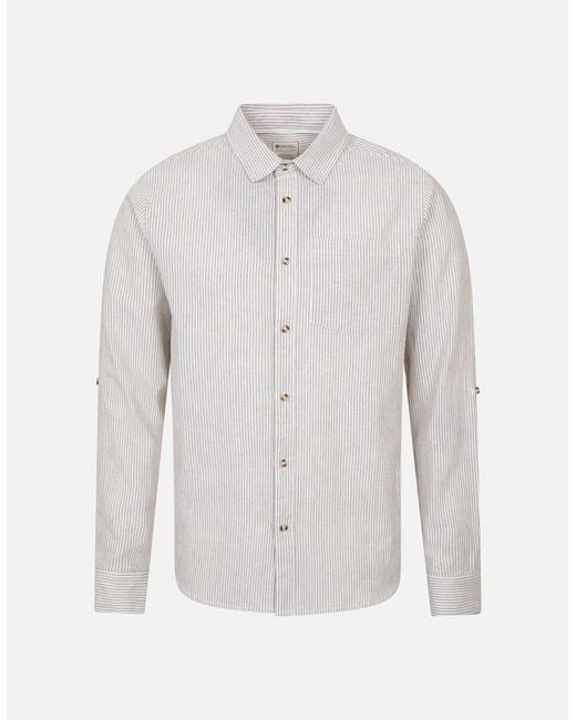 Mountain Warehouse Blue Lowe Stripe Shirt for men