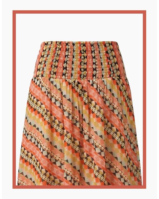 Nooki Design Green Dalston Geometric Printed Skirt