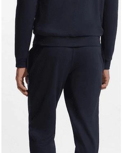 Boss Blue Authentic Cotton Stripe Logo Hooded Tracksuit for men