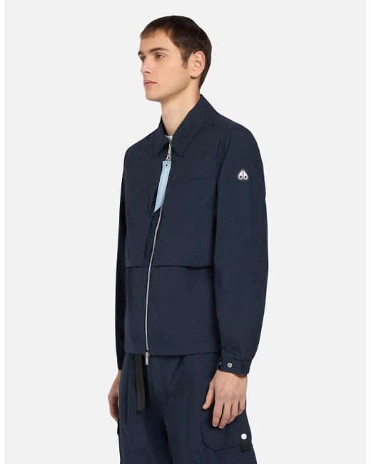 Moose Knuckles Blue Waverly Shirt Jacket 833 for men