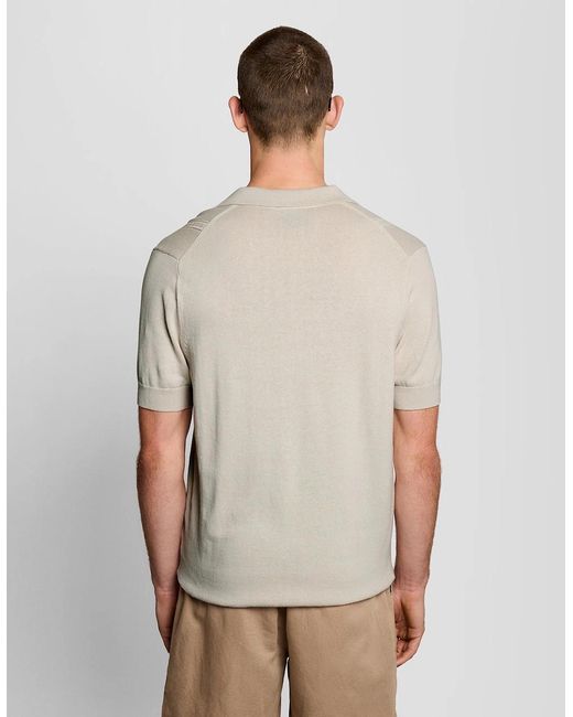 Lyle & Scott Multicolor Open Collar Argyle Knitted Polo Shirt for men