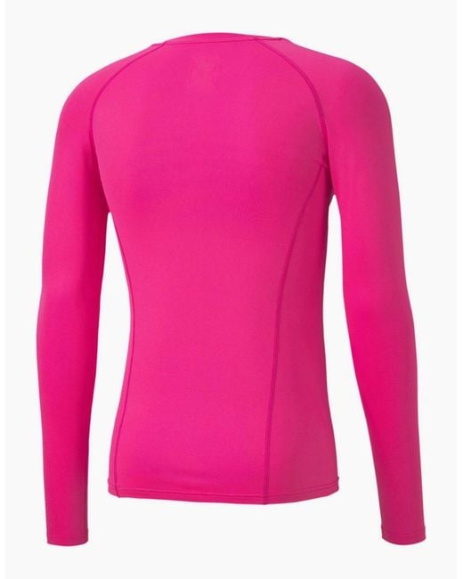 PUMA Pink Liga Baselayer Tee Ls T-Shirt for men