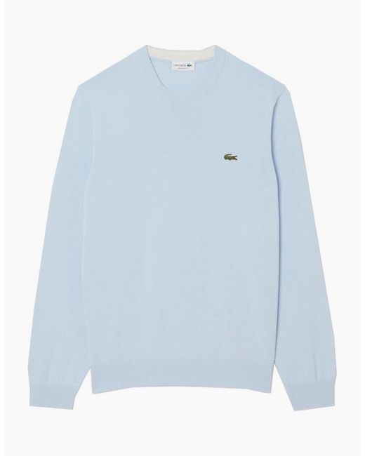 Lacoste Blue Ah1985 Cotton Crew Knit for men