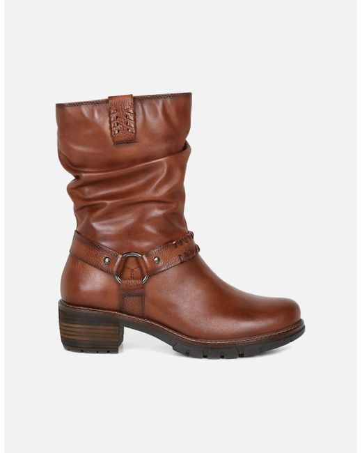 Pikolinos Brown Sonar Calf Length Boots
