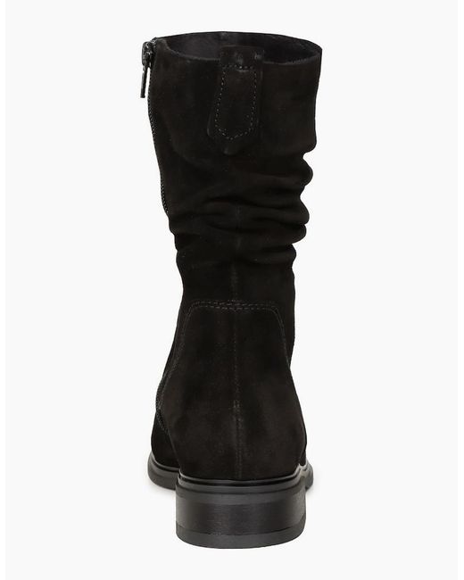 Gabor Black Hodie Calf Length Boots