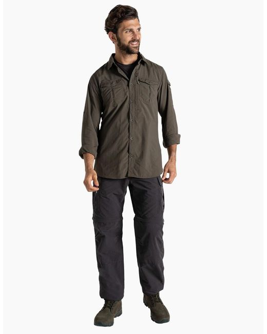 Craghoppers Black Adventure Iii Nosilife Long-Sleeved Shirt for men