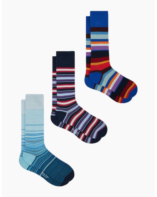 Paul Smith Green 3 Pack Cracker Socks 1A Mix_1 for men