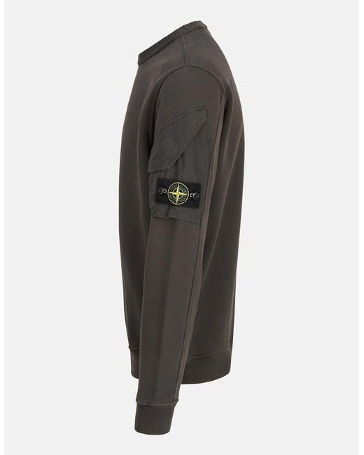 Stone Island Gray Compass 6100015 Sweatshirt for men