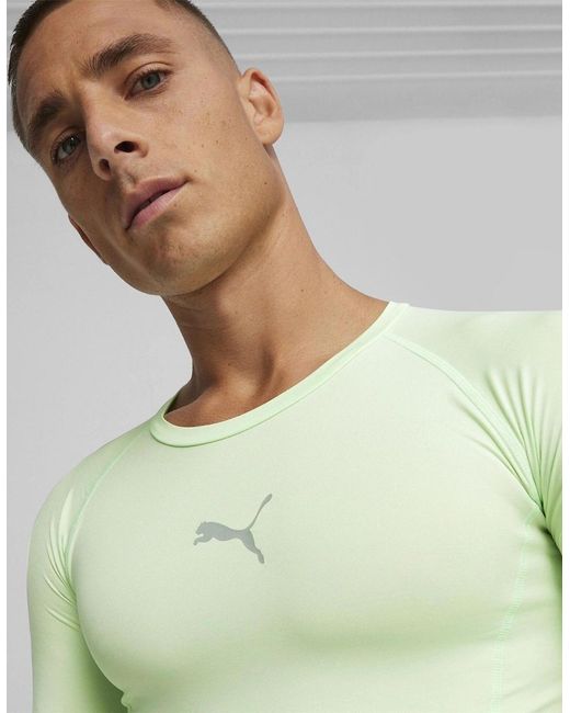 PUMA Green Liga Baselayer Tee Ls T-Shirt for men