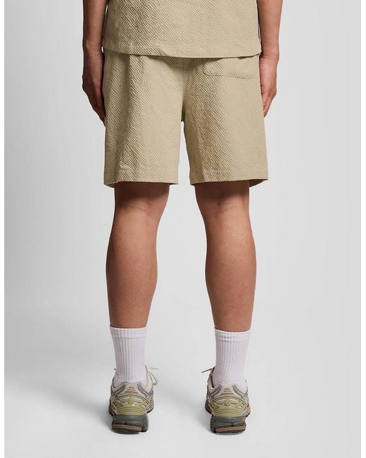 Lyle & Scott Natural Textured Resort Shorts for men