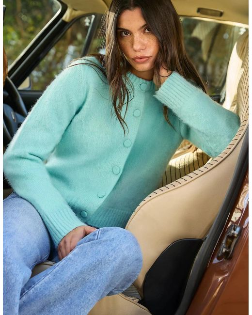 Ro&zo Blue Mint Cardigan With Alpaca