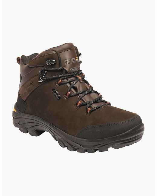 Regatta Brown Great Outdoors Burrell Leather Hiking Boots for men