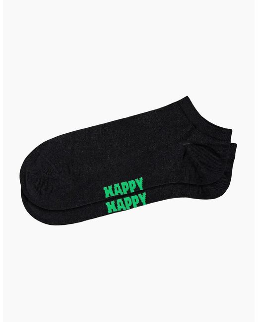 Happy Socks Black 3-Pack Solid Low Socks