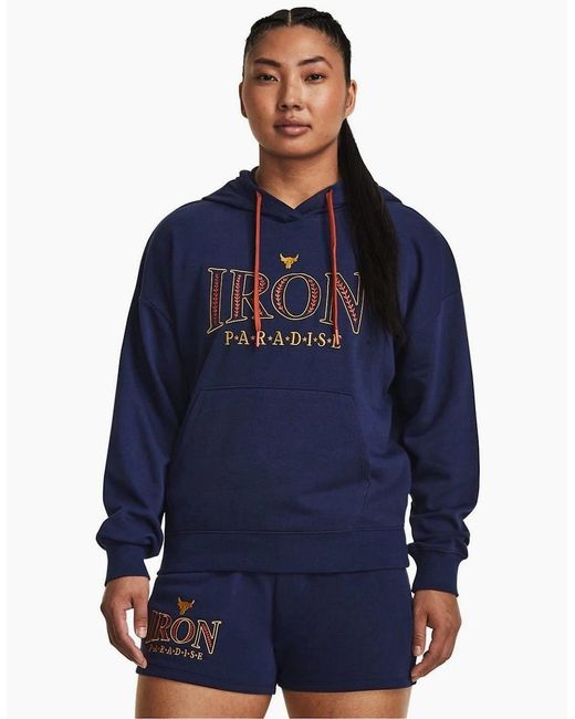 Under Armour Blue Rock Hooded Relaxed Fit Sweatshirt