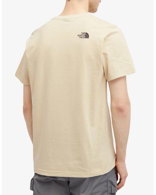 The North Face Natural Simple Dome T-Shirt Gravel for men