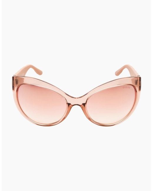 Guess Pink Shiny Bordeaux Mirror Sunglasses