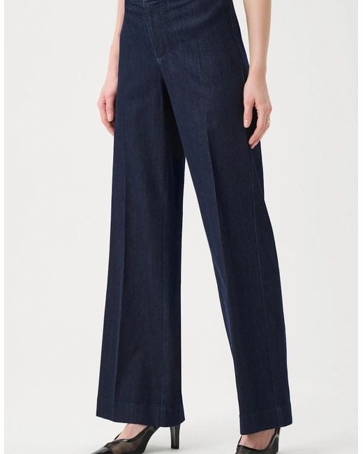 Joseph Ribkoff Blue Chloe: Stretch Denim High Rise Wide Leg Jeans