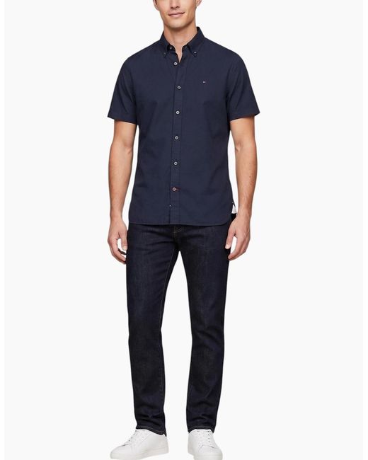 Tommy Hilfiger Blue Shirt Oxford Lightweight Summer Top for men