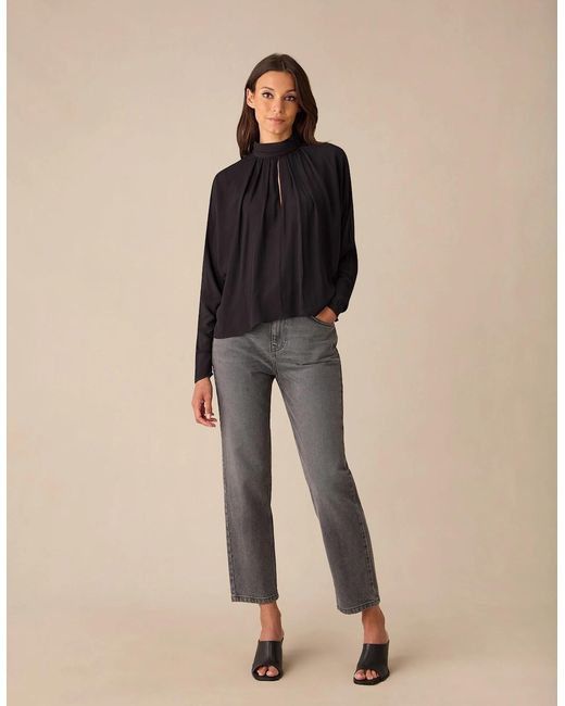 Ro&zo Black Batwing Sleeve Blouse