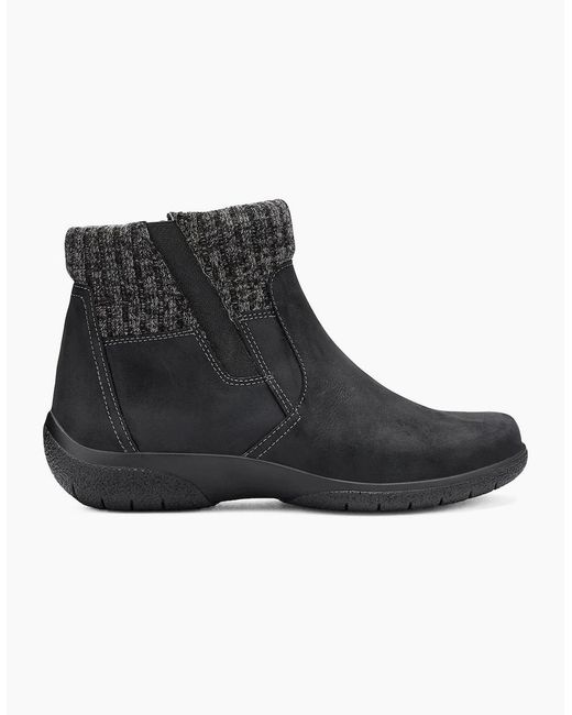 Hotter Black Malham Ankle Boots