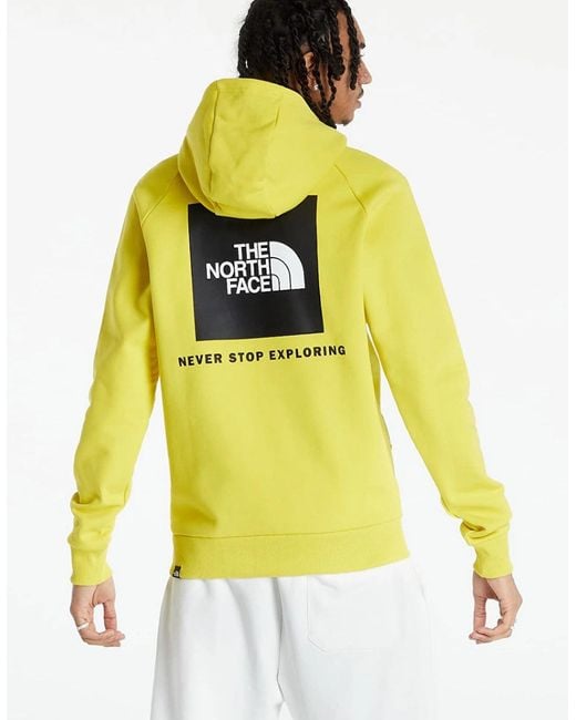 The North Face Yellow Raglan Box Hoodie for men