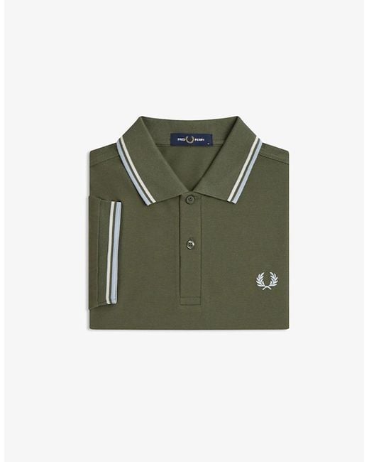 Fred Perry Green Twin Tipped Polo Shirt for men