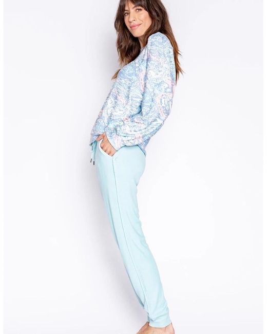 Pj Salvage Blue Salv Tie Die Watercolour Shirt