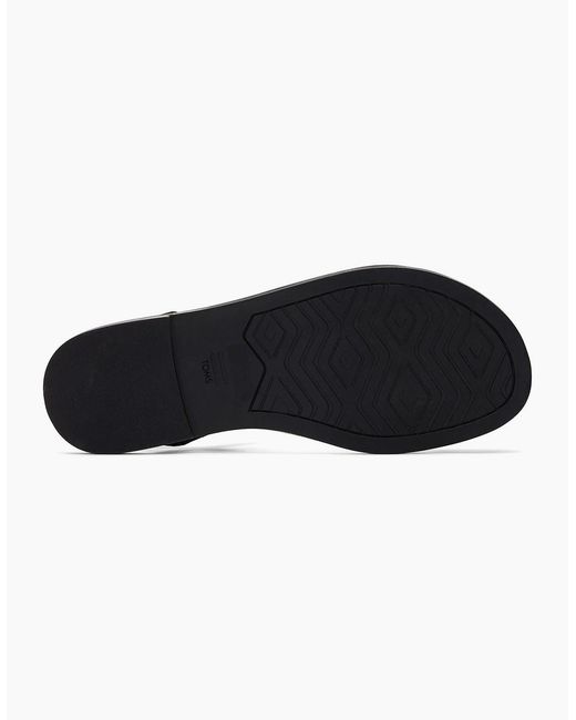 TOMS Black Kira Leather Sandals for men