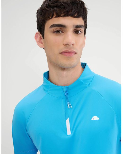 Ellesse Blue Musica 1/4 Ls Tee for men