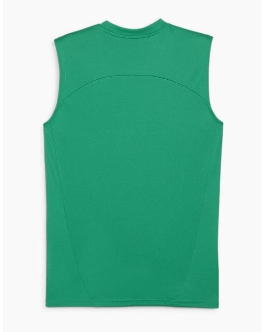PUMA Green Teamfinal Training Short Sleeve Performance T-Shirt for men