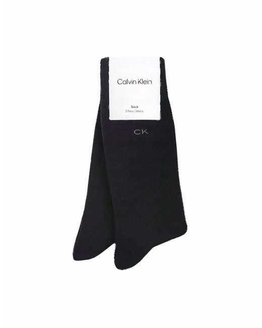 Calvin Klein Black 2-Pack Premium Combed Cotton Socks for men