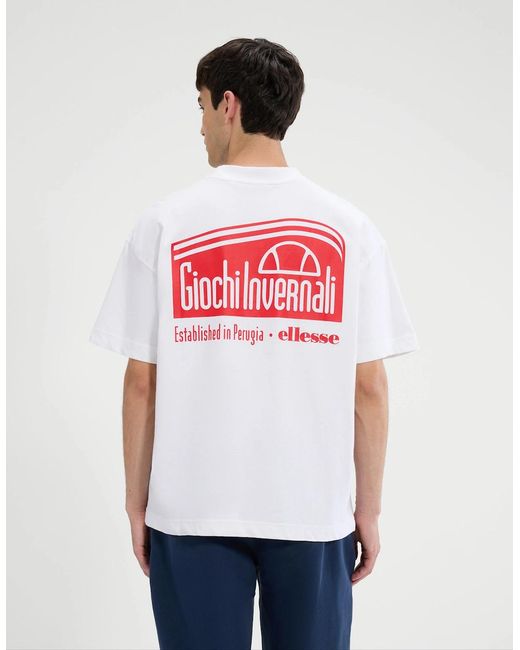 Ellesse White Suaven Tee for men