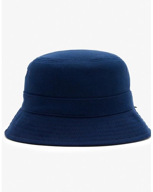 Lacoste Blue Pique Bucket Hat for men