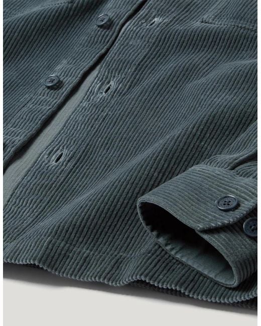 Belstaff Green Ravine Corduroy Shirt Petrol for men