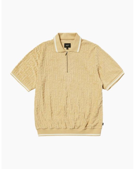 Huf Metallic Tether Jacquards Terry Twill Polo for men