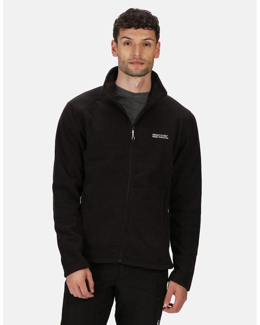 Regatta Black Great Outdoors Hedman Ii Two Tone Full Zip Fleece Jacket for men