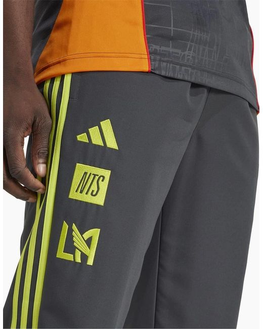 Adidas Blue Lafc Logo Print Slim Track Pants for men
