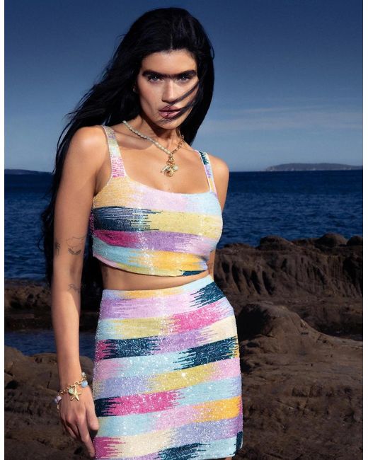 Oceanus Blue Nerina Co-Ord Skirt