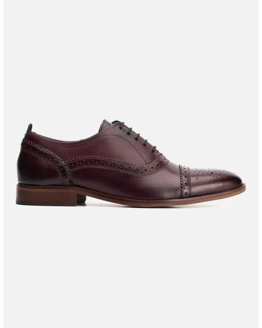 Base London Purple Cast Washed Brogues for men