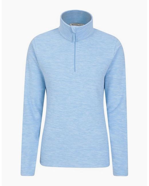 Mountain Warehouse Blue Ladies Snowdon Melange Fleece Top